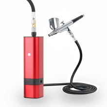 Best Quality New Arrival TM80S Airbrush Compressor Kit Auto Start Stop Mini Portable Cordless Personal Pump