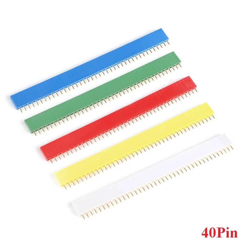 10PCS 1X40 PIN Single Row Straight FEMALE PIN HEADER 2.54MM PITCH Strip Connector Socket 140 40p 40PIN 40 PIN FOR PCB arduino (6)