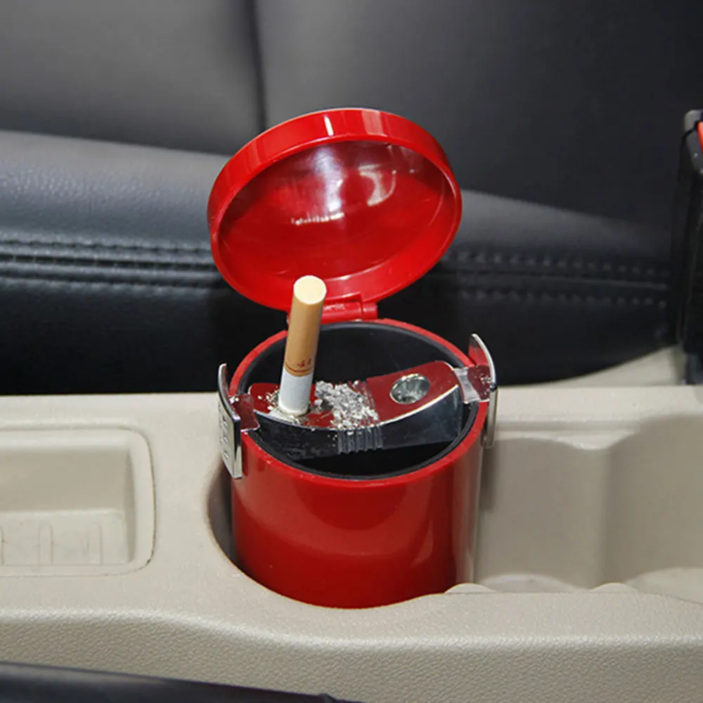 

Car Ashtray Cigarette Smoke Holder Portable Garbage Coin Storage Cup Trash Bin For Car Interior Accessories Auto Ashtray Hot NEW