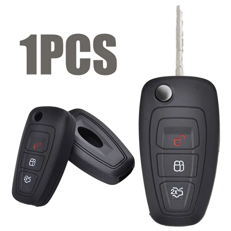 For Ford Ranger C-Max S-Max Focus Galaxy 1pc 3 Button Silicone Car Remote Key Fob Shell High Protective Key Cover Case Mayitr