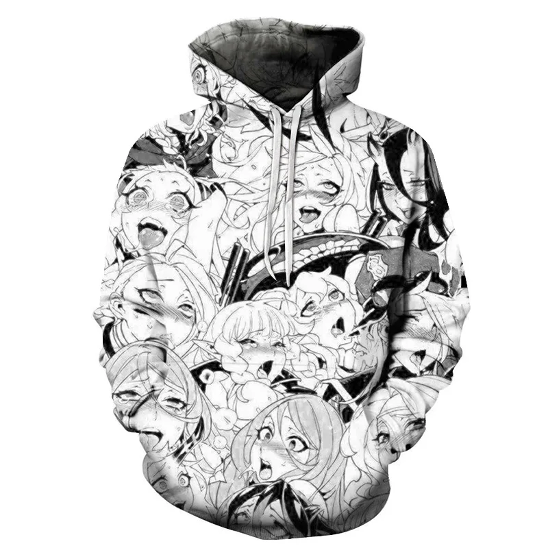 

New Hoodies Print Hooded Sweatshirt Men Women Casual Fashion Pullover Hoodie Hentai Harajuku Anime Girl Tops Coat Male