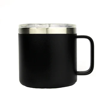 

14Oz Coffee Cup Double Wall Stainless Steel Mug Cup Water Bottle Car Cup with Handle