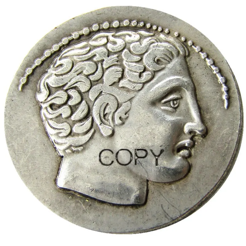 G(44) древняя греческая Серебряная драхмовая монета из Фессалии фаланны-350 BC Посеребренная Имитация монеты