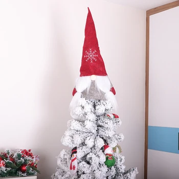 

1 pc Christmas Tree Topper Cover Tree Top Hat Christmas Tree Ornaments Home Decor ,Xmas home kids gifts adornos navidad 2021