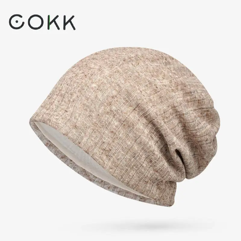 COKK новые женские шапки бини дышащие полые двухслойные шляпы на весну-лето для