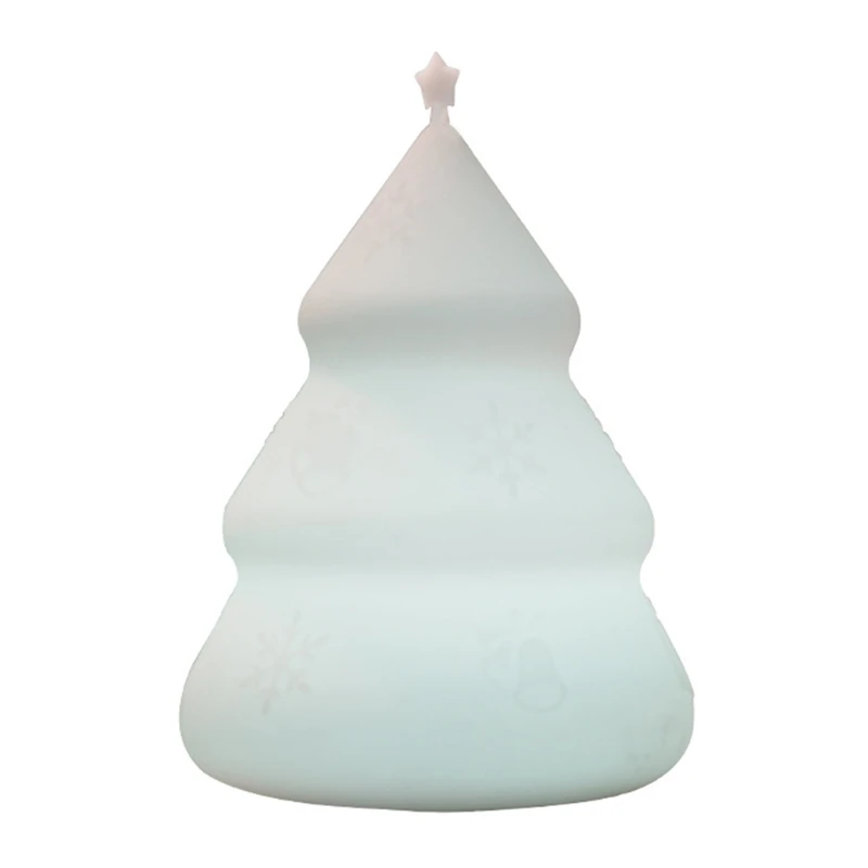 

Toddler Silicone Night Light Cute LED Xmas Santa Shaped 1W Night Light with Touch Sensor Portable for Christmas Gift