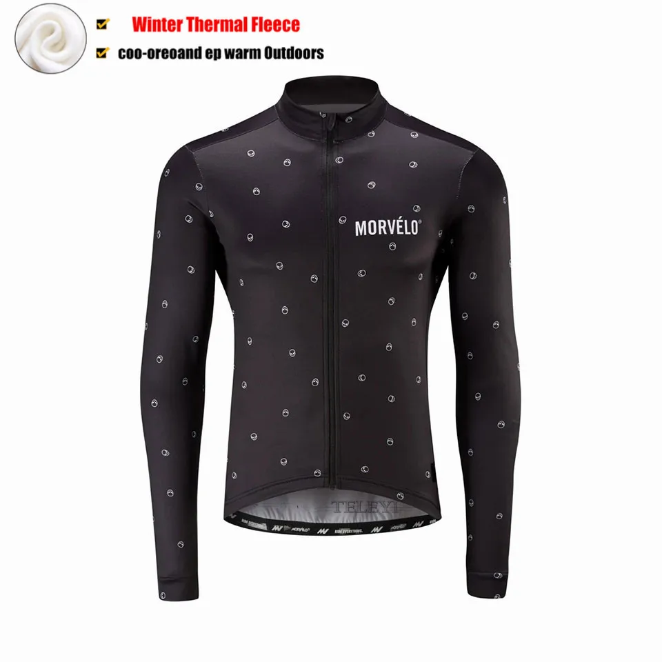 Morvelo Maillot Ciclismo Велоспорт Джерси рубашки с длинным рукавом тепловой флис зима Дорога MTB велосипед Топы Одежда для мужчин - Цвет: 10