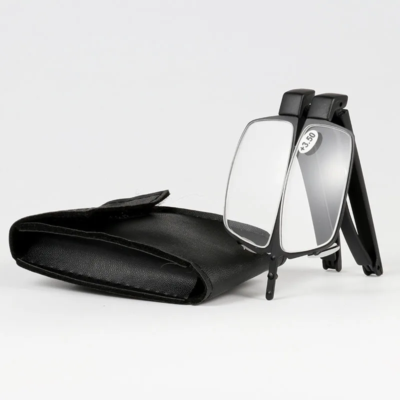 

2020 New Folding Reading Glasses Metal Classic Reading Glasses Frame Resin HD Lens Reading Glasses Bag