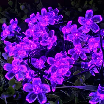

50 LED Solar Decoration Garden Light String Flower Lights Xmas Outdoor Garden Party Home Decoration#WY30