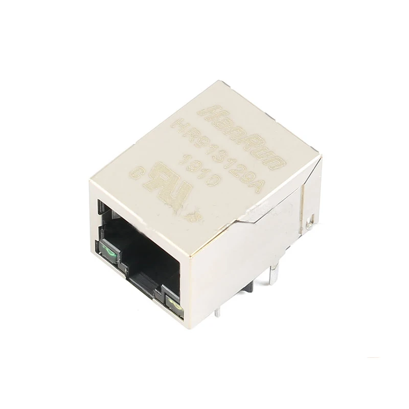 1 шт. HR913129A RJ45 разъем 100Base-T WiFi сетевой разъем с светодиодный