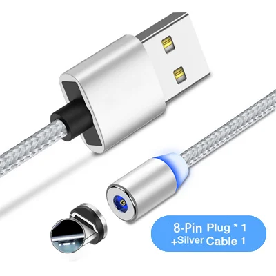 VINISUNG Магнитный USB кабель нейлон Быстрая зарядка USB кабель для передачи данных для samsung Xiaomi LG планшета iPhone мобильного телефона usb зарядный шнур - Цвет: For iphone Cable
