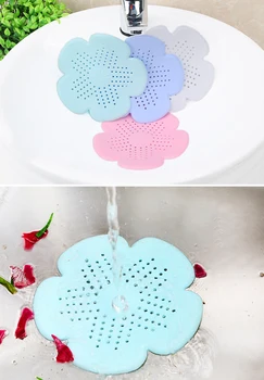 

New Silicone Flower Shape Sewer Filter For Bathroom Sink Filter Floor Drain Hair Plug Catcher Kitchen Tool Bathroom Accessories