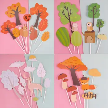 

Set Safari Party Cake Toppers Forest Cartoon Animals Cake Decor Giraffe Cake Topper Happy Birthday Party Decor Kids Boy favors
