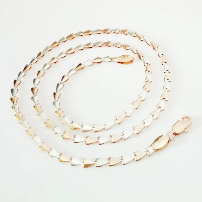 Женское Ожерелье Трендовое розовое ожерелье 585 золотого и серебряного цвета