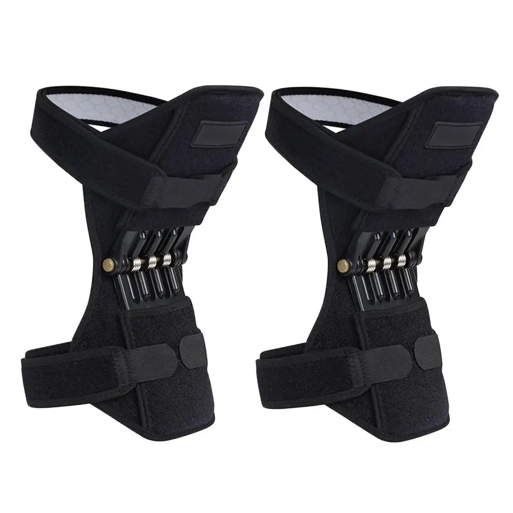 

1 Pair Joint Support Knee Pads Powerful Rebound Spring Force Knee Professional Tibial Booster Knee Join Mountaineering Deep Care