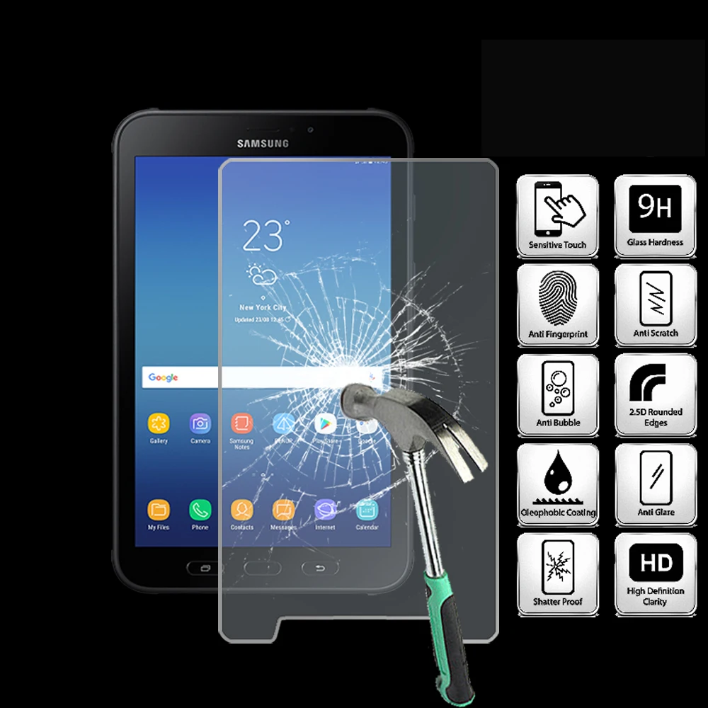 

For Samsung Galaxy Tab Active 2 LTE - Tablet Tempered Glass Screen Protector Cover Screen Film Protector Guard Cover
