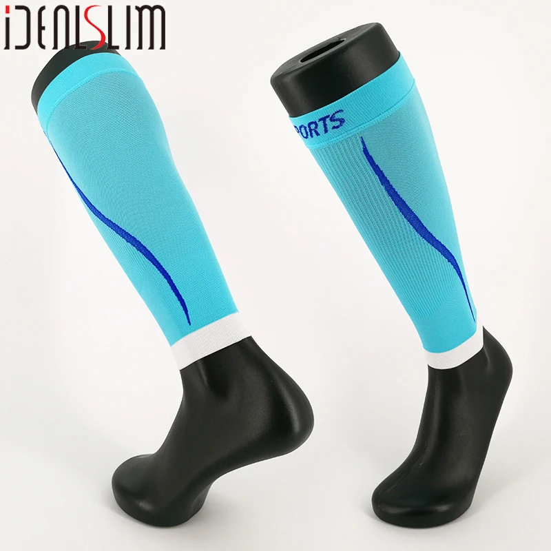 Blue IDEALSLIM 1 пара модные медицинские обтягивающие чулки до колена варикозные чулки от варикоза компрессионная скобка - Цвет: Blue