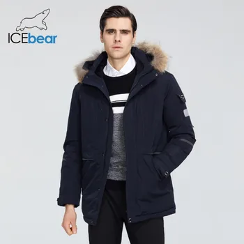

ICEbear 2019 New Winter Men's Coat Hooded Jacket High Quality Brand Men's Clothing MWD19805I