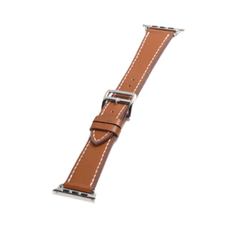 21 Кожаный ремешок для Apple watch band 4 5 44 мм 40 мм iWatch 38 мм 42 мм ремешок из натуральной кожи один тур Браслет Apple watch 3 2 1 42 - Цвет ремешка: 21