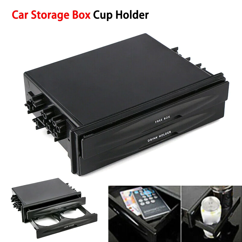 Универсальный автомобильный поддон для хранения DIN стаканов держатель