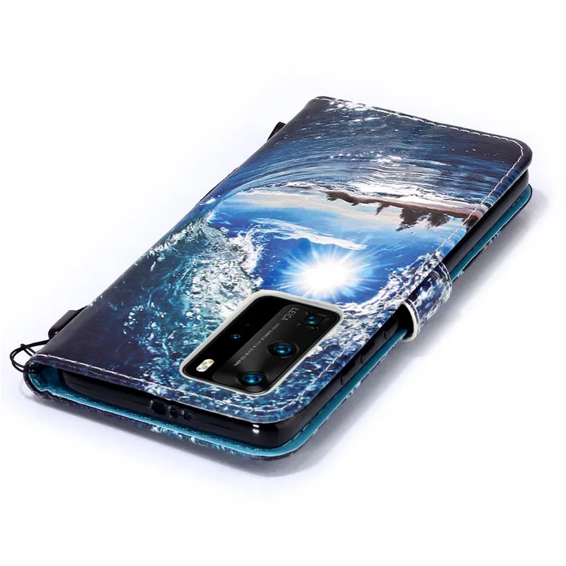 For on Etui Huawei P40 Lite Case Cover sFor Huawei P40 Pro P 40 P40lite Phone Case Coque Luxury Animal Wallet Leather Flip Cases huawei silicone case