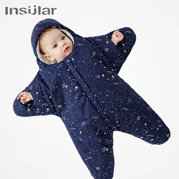 

New Baby Sleeping Bag Star Shape Winter Warm Sleeping Bag Newborn Cotton Blanket Swaddle Baby Stroller Sleeping Bag