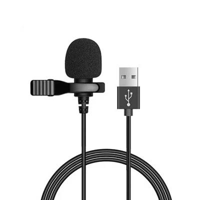 Lavalier Mini 3.5mm Condenser Microphone USB Professional Microphone For PC Computer Lapel Clip-on Type C Micro Mic For Phone 