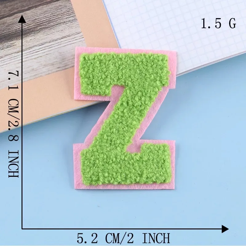 2022 New 3D Colorful A-Z 26 Letters Chenille Embroidered Patches IRON on Alphabet Letters Embroidery Applique Sewing diy 