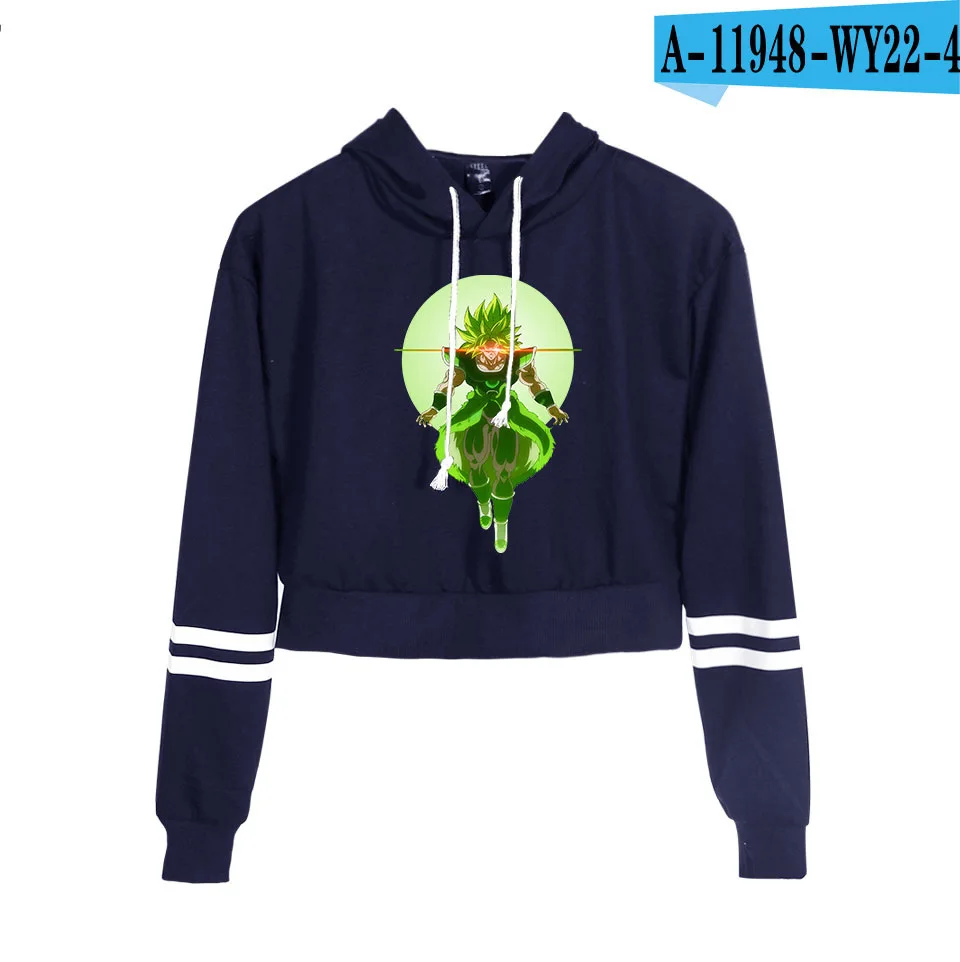 Принт толстовка с драконом sweashirts короткие сексуальные толстовки для женщин укороченный топ рубашка Повседневный пуловер с капюшоном одежда с длинными рукавами - Цвет: A11948-4
