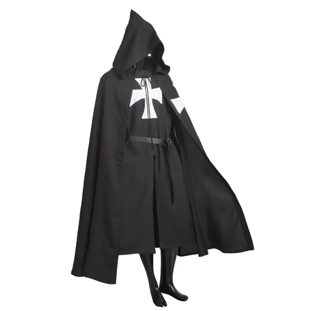 Unisex Vintage Medieval Shoulder Cape Larp Knight Cosplay Costume Fighting Cape