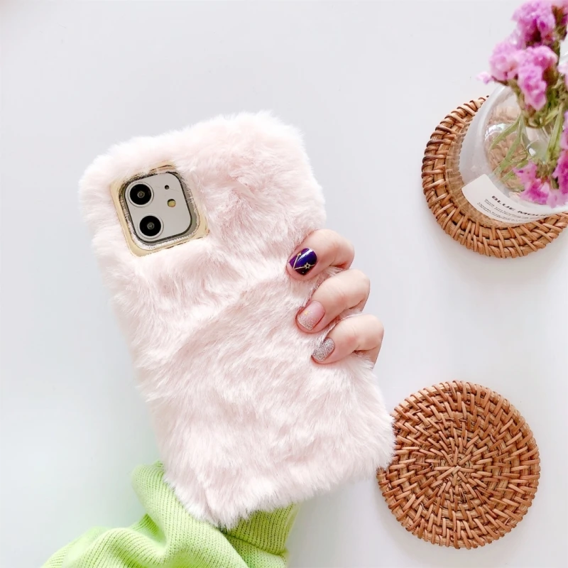 For iPhone 11 / Pro /iPhone Max Solid Color Plush Phone Protect Case | Мобильные телефоны и аксессуары