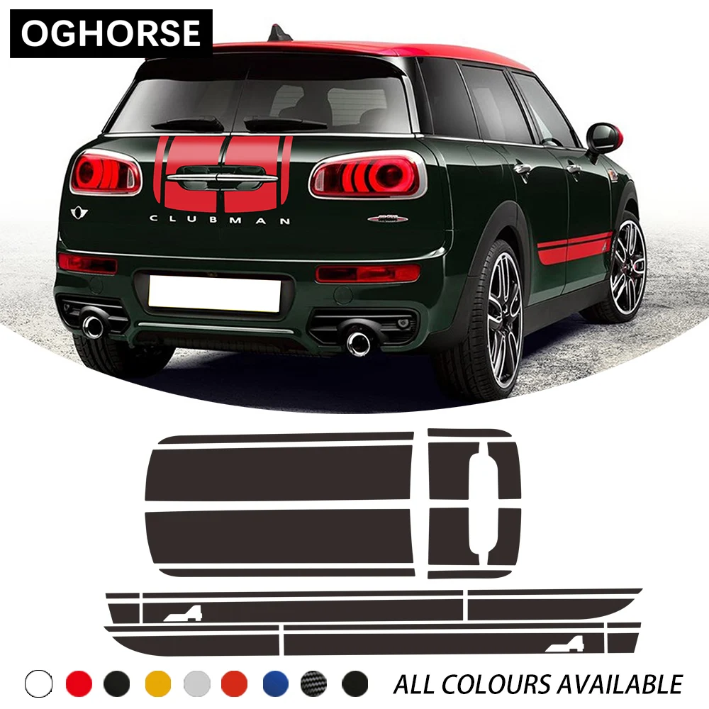 

Car Hood Bonnet Engine Cover Trunk Rear Side Stripes Sticker Body Kit Decal For MINI JCW Clubman F54 ALL4 Cooper S Accessories