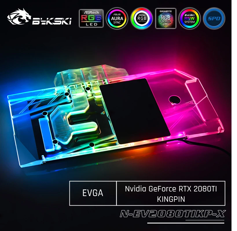 Bykski N-EV2080TIKP-X GPU Water Cooling Block For EVGA Nvidia Geforce RTX 2080Ti KiNGPIN Computer Component Heat Dissipation Bykski N-EV2080TIKP-X GPU Water Cooling Block For EVGA Nvidia Geforce RTX 2080Ti KiNGPIN Computer Component Heat Dissipation