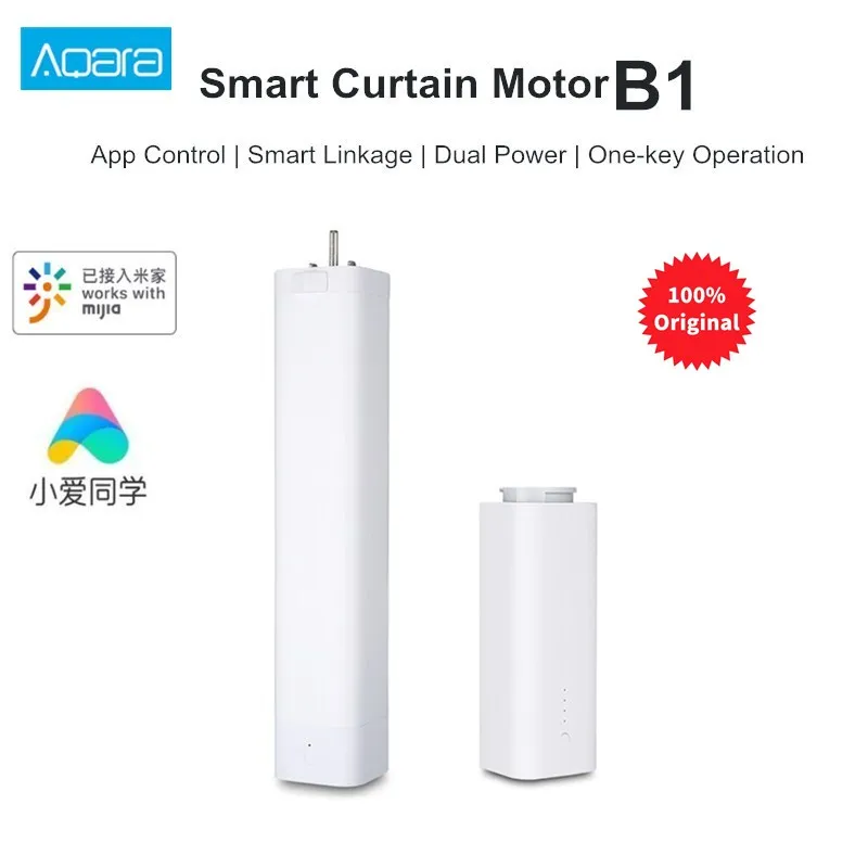Aqara B1 Smart Curtain Motor Wireless Timing APP Remote Control Smart Motorized Electric Curtain Motor For Smart Home