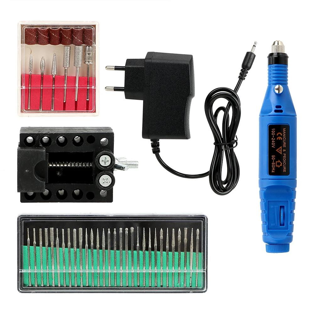 blue EU plug NICEYARD Электрический инструмент для резьбы по дереву полирование шлифование штепсельная вилка стандарта США/EU Plug 100 V-240 V роторный Электроинструмент с аксессуарами буровые инструмент - Цвет: blue EU plug