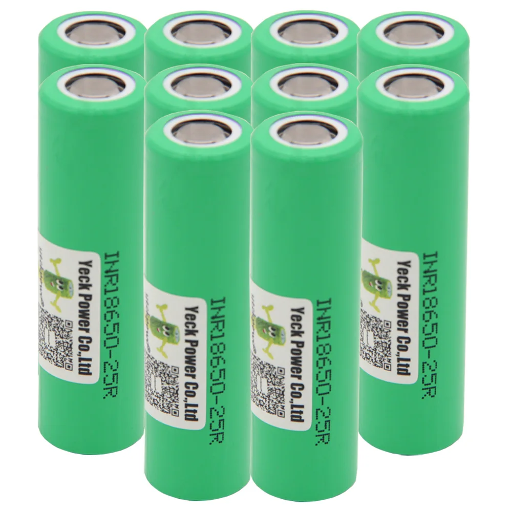 Russian Warehouse Fast Delivery yeckpowo inr18650 25R li-ion battery lithium batteries 2500mah 3.7V 10C 25A high drain | Электроника