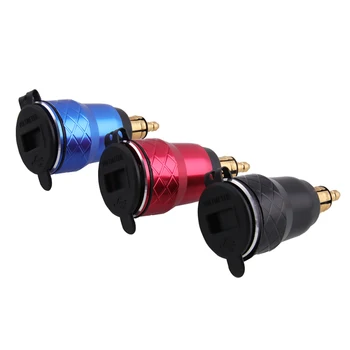 

QC3.0 USB Quick Motorcycles Charge Car Charger Socket Digital Display Voltmeter USB Charger Socket For BMW YAMAHA Harley Honda