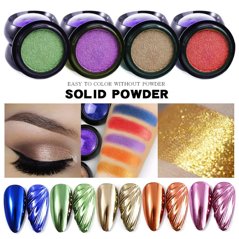 

Eyes Dancing Mirror Nail Powder Rose Gold Champagne Silver Chrome Nail Glitter Pigment Dust Sequins Gel Nails Art Decoration