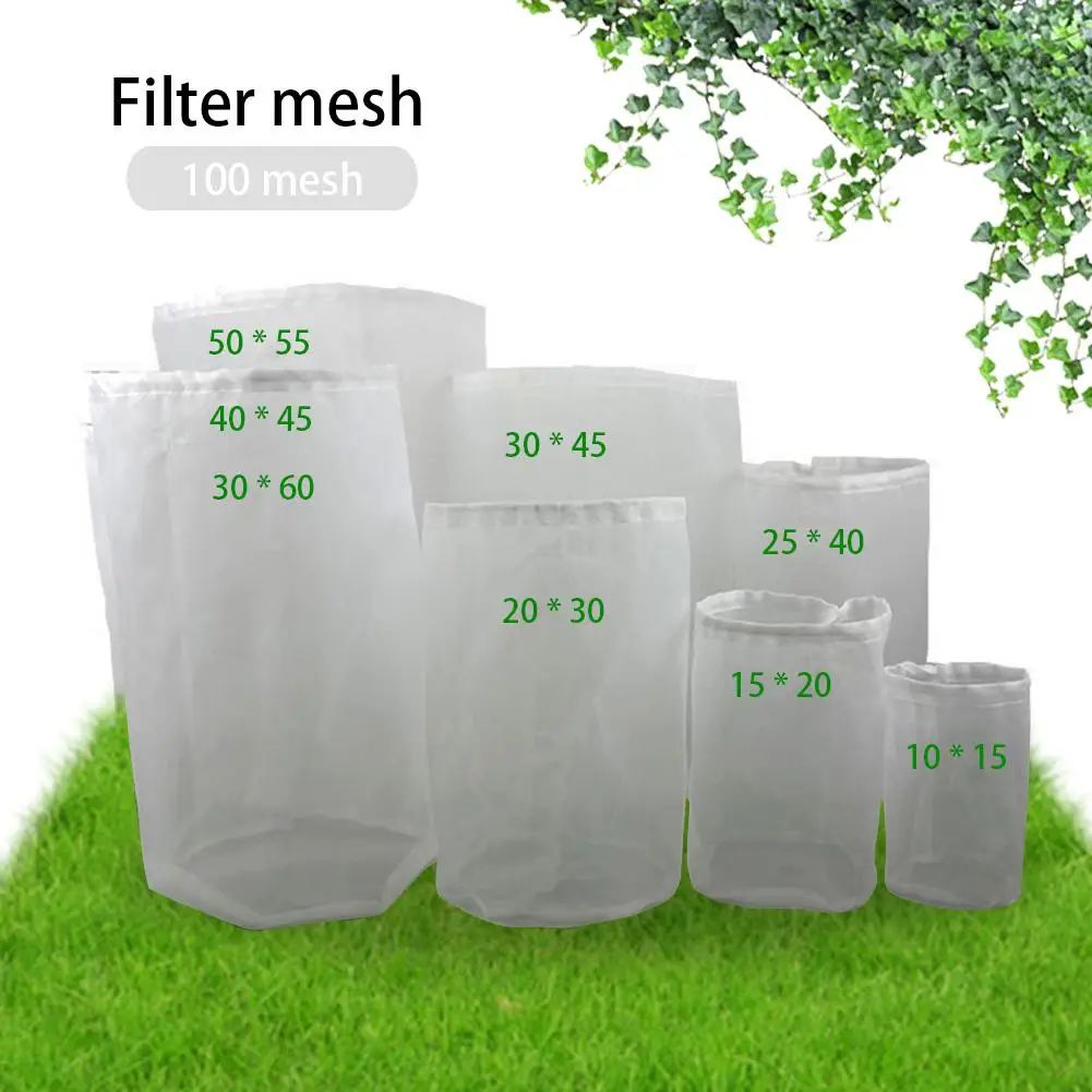 

8 Sizes Home Beer Brewing Wine Filter Bag Tea Nuts Fruit Juice Milk Nylon Net Filter Bag Net Filter Reusable Tea Coffee Tools