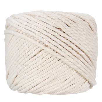 

5mm 50 Meter PURE Cotton Twisted Cord Rope Crafts Macrame Artisan String