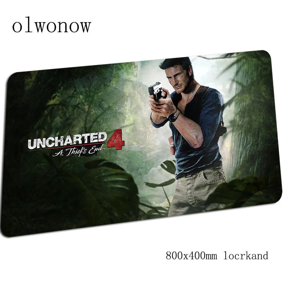 Uncharted коврик для мыши шикарное 80x40 см игровой коврик для мыши Коврик для нетбука Профессиональный; яркие платья с padmouse pc gamer коврики геймпад - Цвет: Size 800x400x2mm
