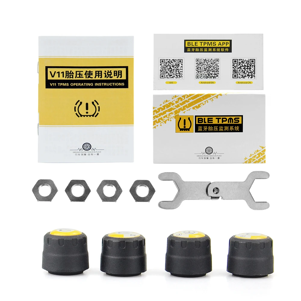 Датчик давления в шинах Универсальный TPMS Bluetooth 4 0 Поддержка IOS Android датчик легко