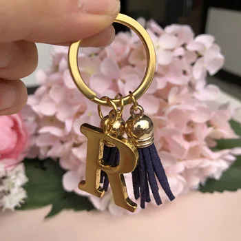 

Navy wedding personalized initials bridesmaid gifts souvenirs keychain
