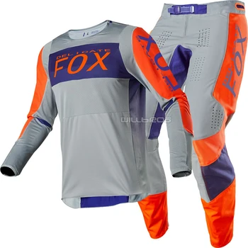 

Free shipping 2020 Delicate Fox MX ATV 360 Linc Jersey & Pant Combo Grey/Orange MX ATV Motocross Gear Set