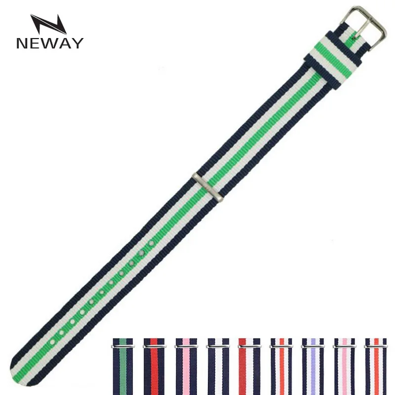 

14mm 16mm 18mm 20mm Fabric Watchband for DW Nylon Watch Band Silver Bracelet Buckle Band for daniel wellington watch Strap Belt