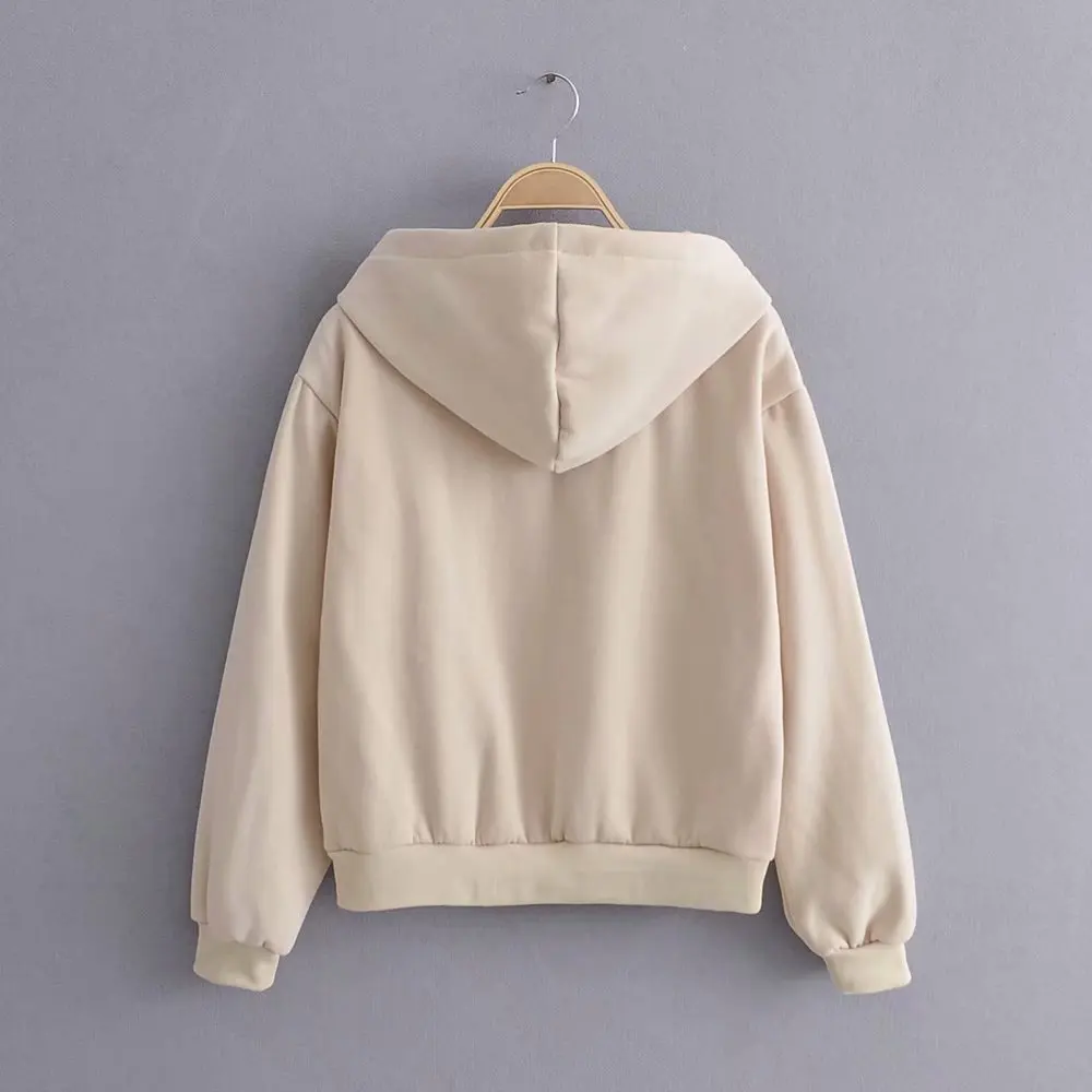  2019 Women fashion beauty picture print casual hooded fleece sweatershirts ladies long sleeve leisu