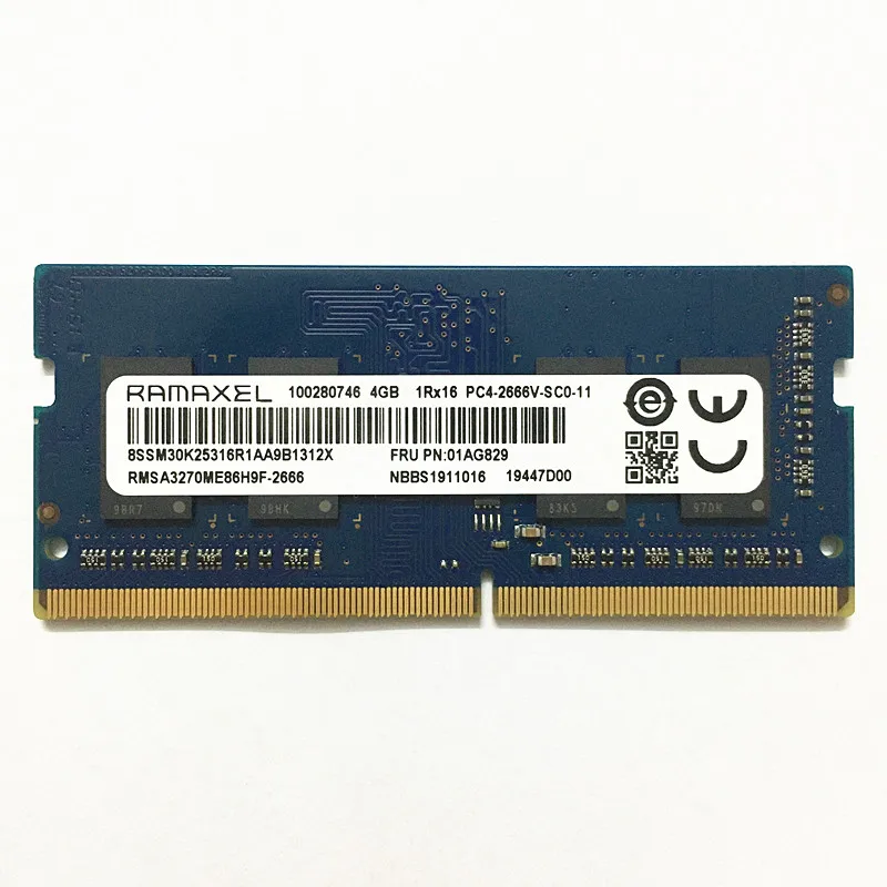 4GB 1R✖️16 PC4-2400T/2666V 6個セット Ramaxel ddr4 4gb 2666mhz laptop memory 4GB 1Rx16 PC4-2666V-SC0-11