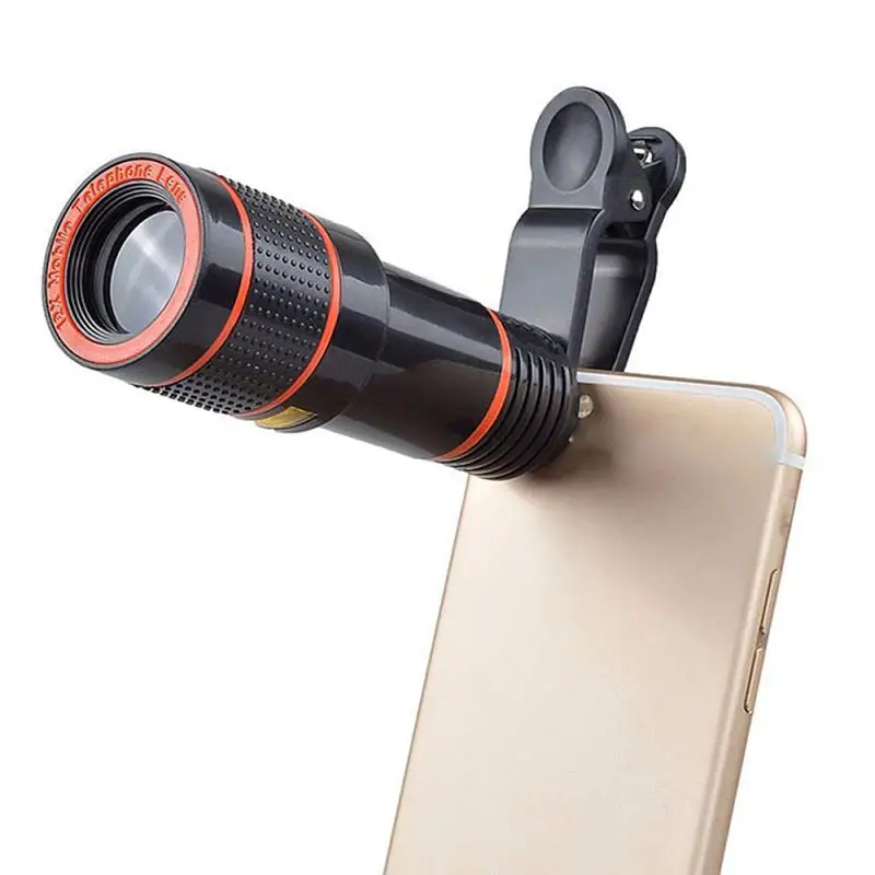 Telephoto Lens Monocular Telescope Phone Universal Optical 8x 12x Zoom Camera For Smartphone With Clip | Мобильные телефоны и