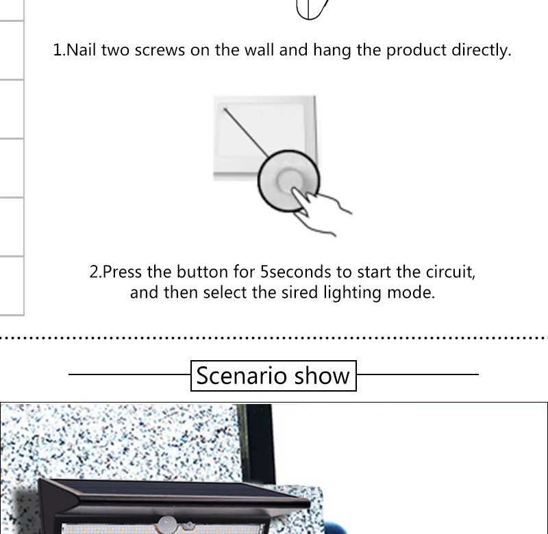 Mais novo 46LED Solar Luzes Sensor De