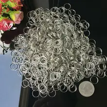 100pc 12mm anel de prata conector lustre peças corrente pendurado pingente de cristal